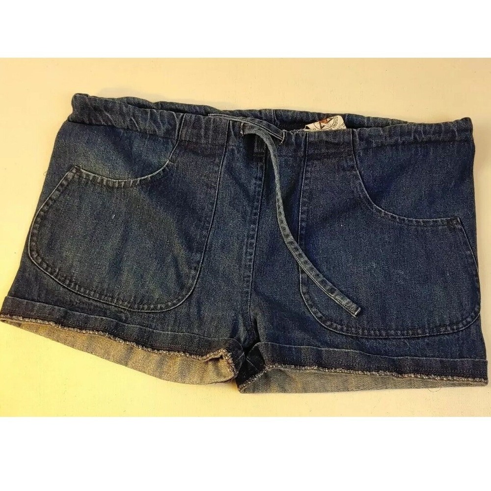 Vtg‎ Jean Shorts Denim Dark Wash Blue Medium USA Deva Cottage Industry H13